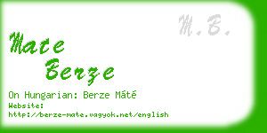 mate berze business card